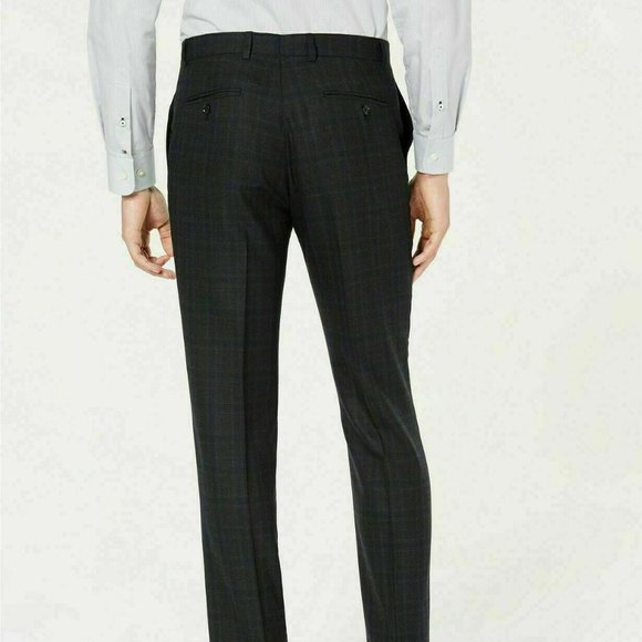 COPY - Tommy Hilfiger Stretch Blue Charcoal Windowpane - Picture 3 of 5